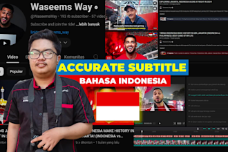 create accurate subtitle in all languages into english