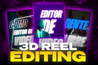 edit viral 3d reels for instagram and tiktok