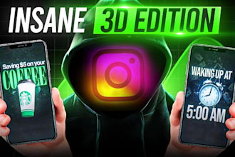 edit engaging 3d reels for instagram and tiktok