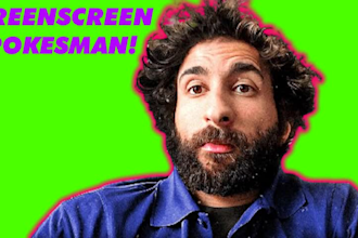 create a male greenscreen spokesperson video