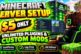 setup a custom minecraft server and modpacks within 12 hours
