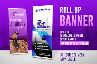 design roll up banner, pull up and retractable banner ads