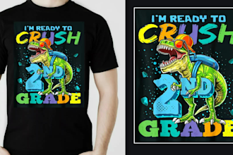 draw graphic t shirt design or clothing cartoon illustration