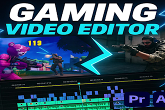 do professional gaming video editing for youtube and reels