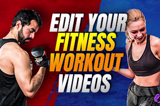 edit your fitness and workout raw footages