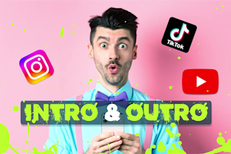 create 2d motion graphics animation youtube intro outro social media commercial