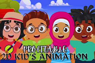do profitable kids animation channel, 2d cartoon videos to earn