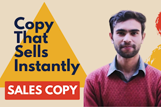 write sales copy for sales page, landing page, sales copywriting