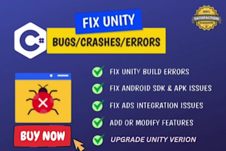 do unity bug fixing and sdk integration
