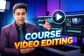 do video editing for online course training video educational course content