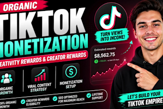 monetize your tiktok account organically for the creator rewards program