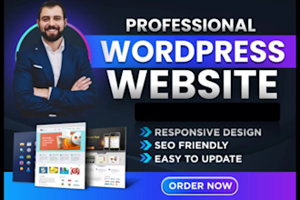 create a modern, responsive, SEO friendly wordpress website or blog
