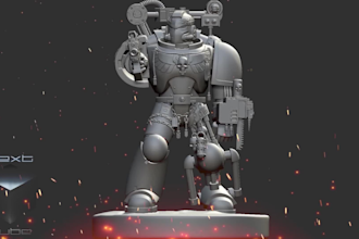 3d warhammer 40k figure tabletop space marine miniatures dnd stl for 3d printing