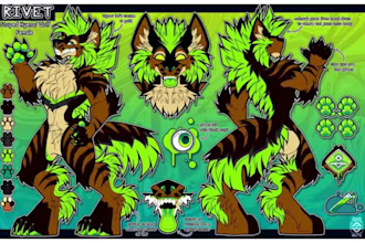 draw furry reference sheet fursona ref sheet anthro ref sheet furry ref sheet oc