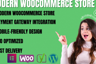 design a modern woocommerce store with payment integration