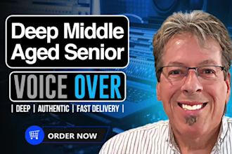 do deep authoritative convincing older american male voice over
