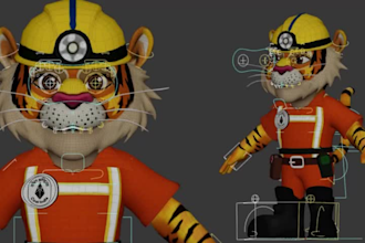 rig 3d humanoid character in blender with facial rig
