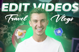 do creative travel video, vlog, drone shots, trips or youtube video
