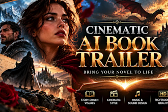 create a cinematic ai book trailer for your novel with amazing voice over