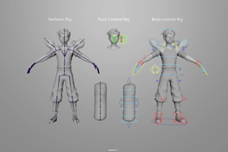 create 3d character rig for games