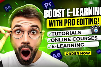 edit youtube tutorials, educational videos, and online course