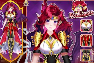 design high quality vtuber with rigging for live2d in anime style