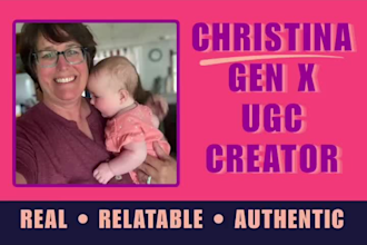 create real ugc videos as a grandma for family brands