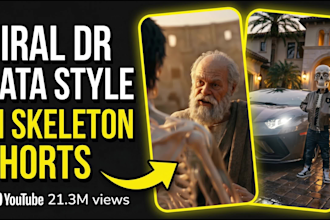 create dr data style ai skeleton shorts in 24 hours