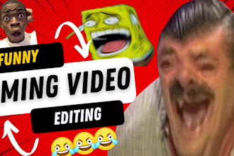do twitch, youtube and tiktok funny gaming video editing