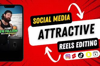 do eye catching youtube shorts, instagram, and tiktok reels with caption