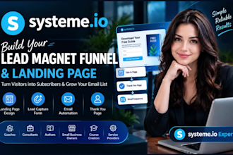 build a systeme io lead magnet funnel and landing page