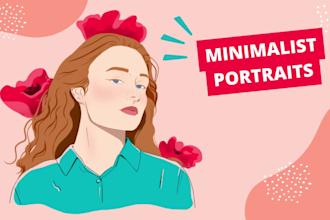 draw a minimalist portrait based on your photo