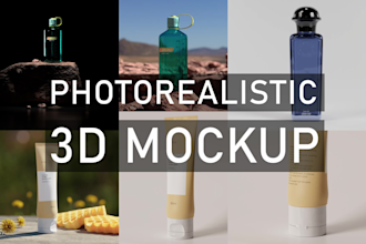 do realistic 3d product mockup for amazon, ebay, etc