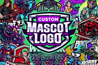 draw custom mascot logo for your business or gaming channel