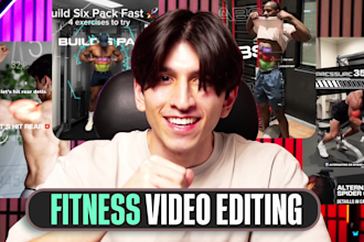 edit engaging gym, fitness and bodybuilding videos for social media