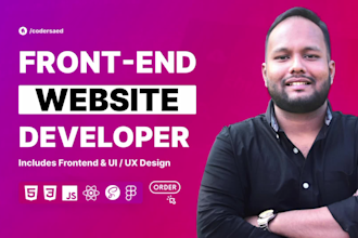 be your frontend developer, figma to HTML, figma to react, responsive website