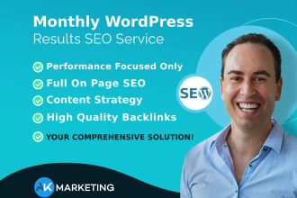 do monthly wordpress SEO with just a results focus