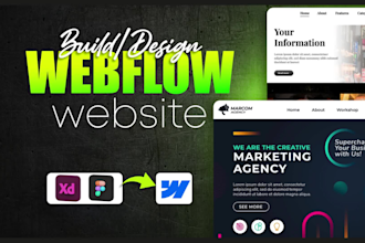 webflow developer for webflow website design or convert figma to webflow website