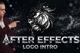 create a 3d glossy metal logo animation intro in 4k