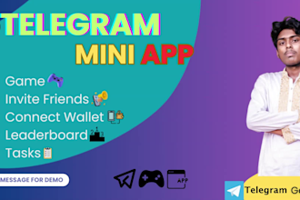 create crypto mini apps, web apps and games on telegram
