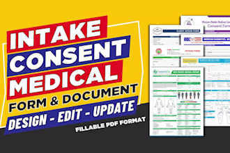 do intake form, consent form, any healthcare or medical form