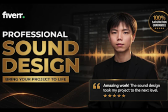 sound design, sound effects for your game, animation, video