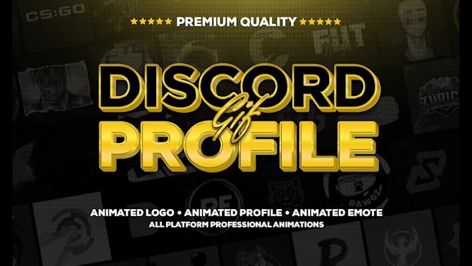 Create logo animation discord profile gif, twitch, website by