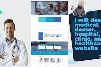 build, design, redesign medical, healthcare, doctor, hospital wordpress website