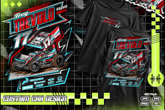 draw vector racing illustration t shirt