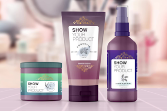 animate a 360 turn 3d rotating of your cosmetic product