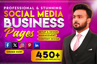 create professional facebook and instagram business page setup