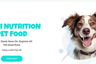 design lucrative pet supplies shopify store dog website pet food shopify store