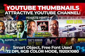 design viral clickbait youtube thumbnail