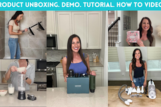 create a product unboxing, how to, tutorial review video ugc ad
